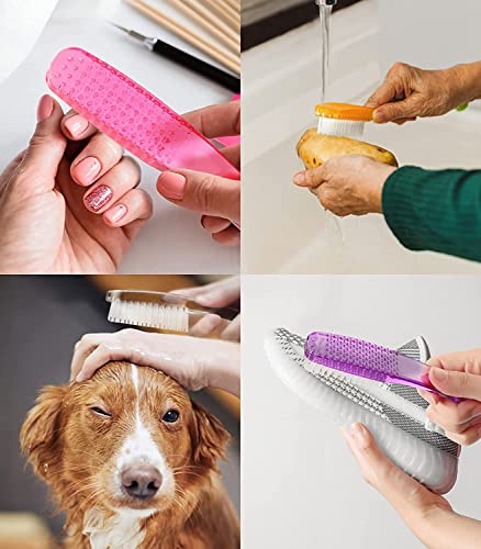 Nail Brush Set for Cleaning Fingernails & Toes - 4 Pack