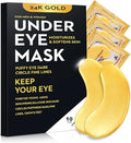 20Pcs Gold Under Eye Patches for Dark Circles Puffy Eyes Wrinkles - Pack of 10 Sets