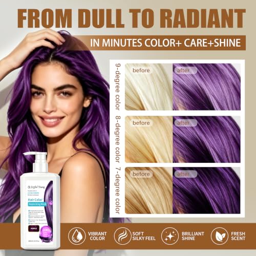 Purple Hair Color Depositing Mask | Semi Permanent Dye