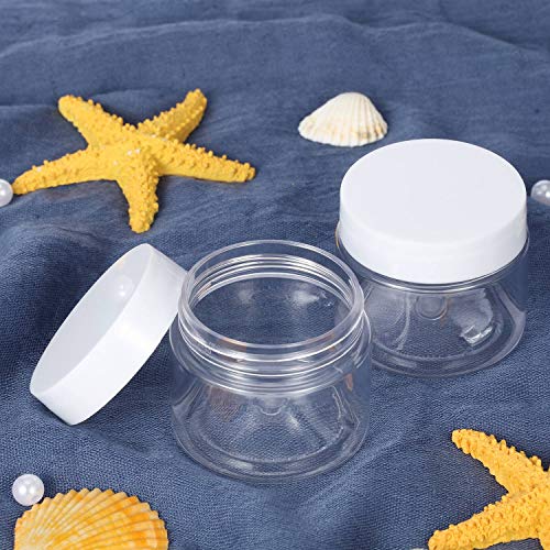 6-Pack 3 oz Clear Plastic Jars with Lids – Airtight & Leakproof