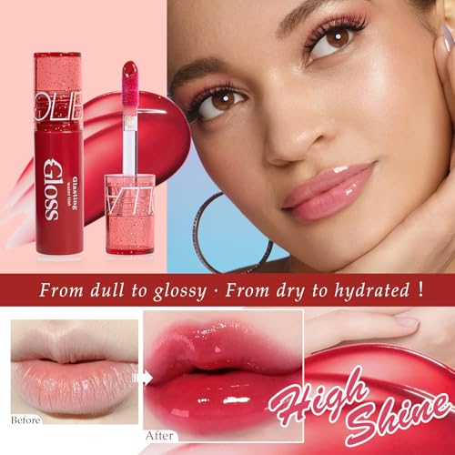 Glass-Like Lip Gloss - Hydrating, Non-Sticky, Plumping