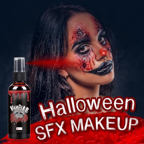 Fake Blood Spray for Halloween – 2fl oz Washable Makeup
