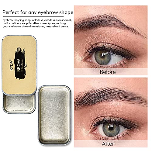Eyebrow Soap Kit - Waterproof Brow Styling Pomade for Natural 3D Brows