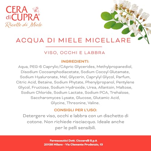 Cera Di Cupra Micellar Water 200ml - Gentle Makeup Remover