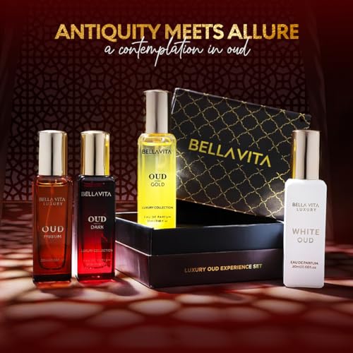 BellaVita OUD Experience Gift Set – 4x20ml Premium Unisex Perfumes