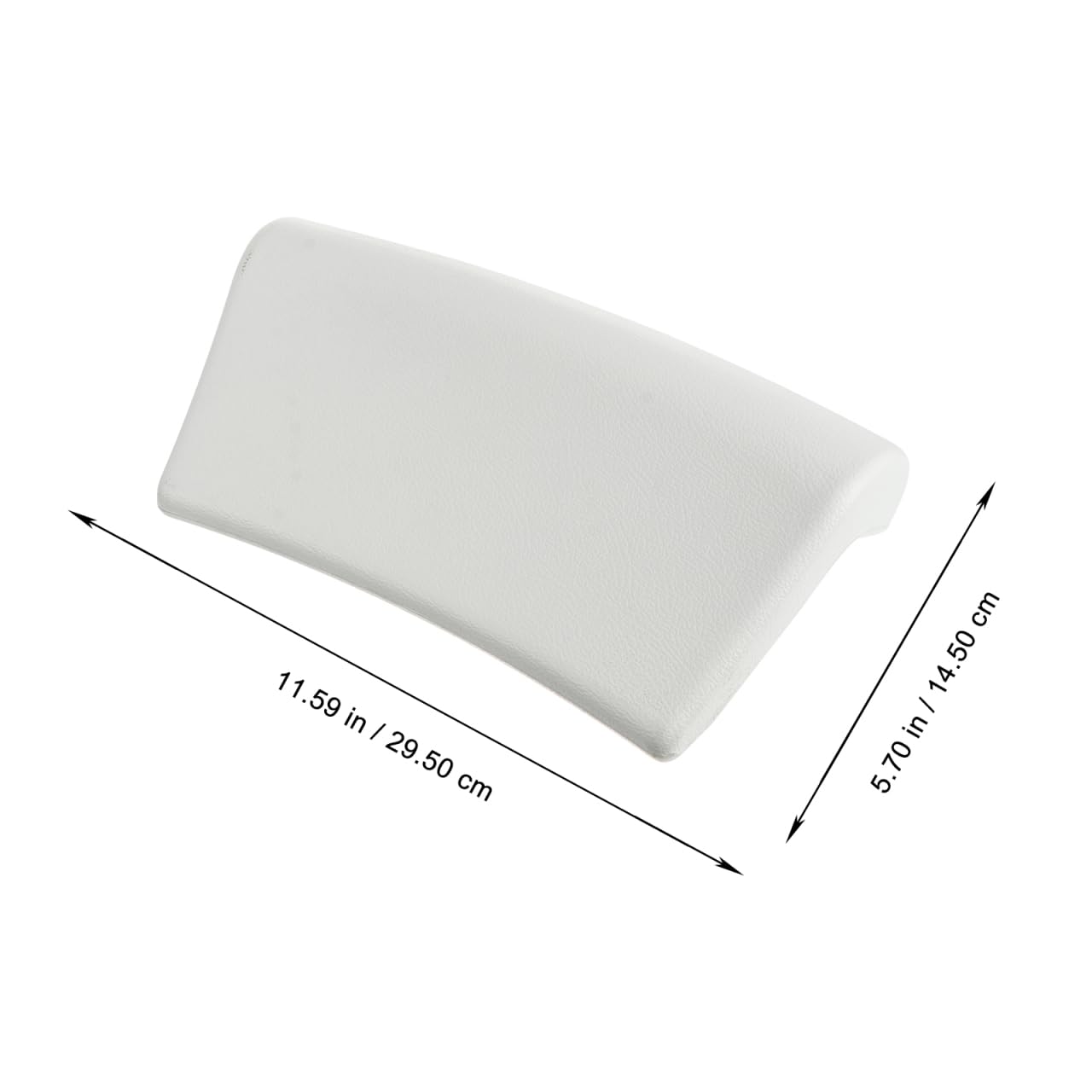 POPETPOP Bath Pillow for Tub - PU Wave Bath Pillow, White Bath Tub Pillows for Head and Neck, Waterproof Tub Pillow for Bathtub, Bath Accessories for Women Men Home, Hotel, Salon, Spa (11.59'' X 5.70'