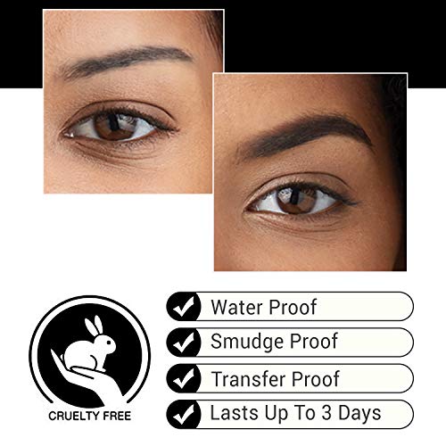 BELLA BROW By Dream Look, Microblading Eyebrow Pen with Precision Applicator (Double Pack - Ash Black) – As Seen On TV, Natural Looking, Smudge Proof, Waterproof, Long Lasting