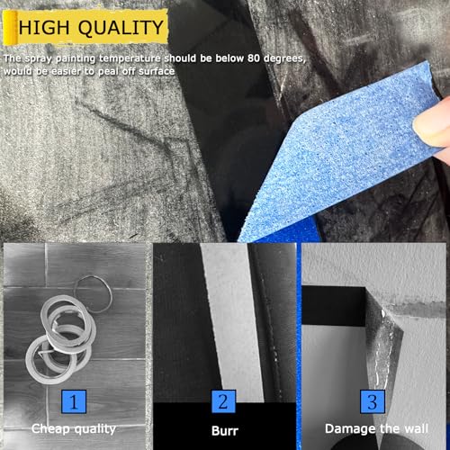 Premium Blue Painters Tape - 4 Rolls, No Residue, Multi-Surface