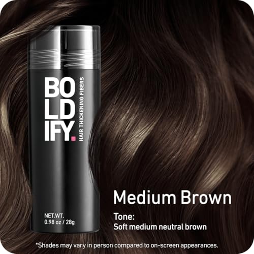 Boldify Hair Fibers Medium Brown 28g - Fuller Hair Instantly