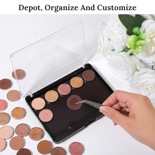 6-Pack Magnetic Makeup Palettes with Clear Top, 5.5x4 Inch