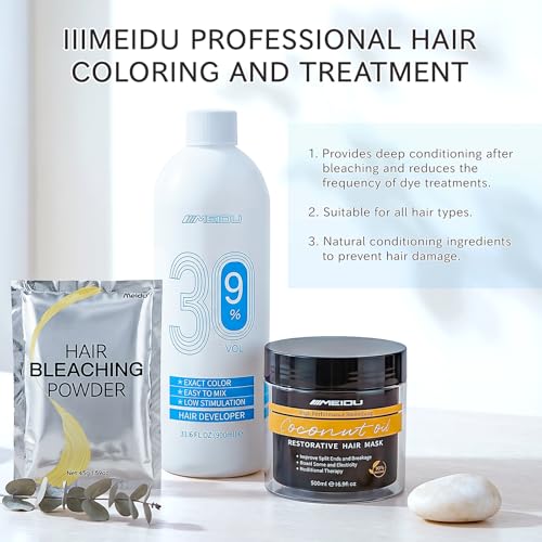 IIIMEIDU 30 Volume Hair Developer - 31.6 Fl Oz Professional Bleach & Color Booster