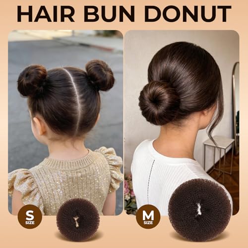 Hair Bun Maker Kit - 200 Piece Set with Donuts, Pins & Nets