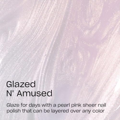 OPI Glazed N' Amused Nail Lacquer - Sheer White Pearl, Long-Lasting, Chip-Resistant