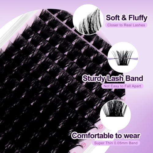 WENDY LASHES 200D D-Curly Eyelash Clusters - DIY Extensions 10-18mm