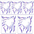 Ombre Patterns Temporary Tattoo, Movie Anime Purple Temporary Tattoos Dance Cosplay Tattoos Stickers Prop Cosplay Accessories£¬Cosplay, and Party Makeup (5pcs)