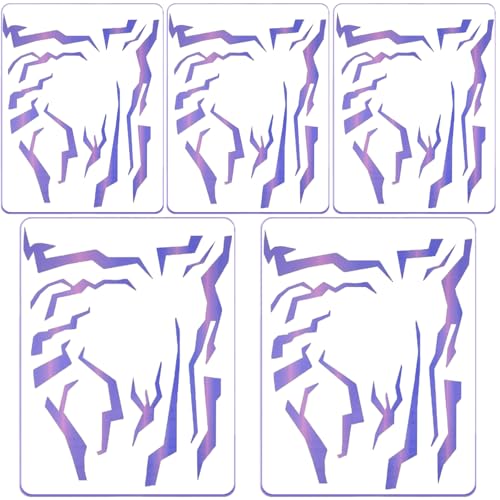 Ombre Patterns Temporary Tattoo, Movie Anime Purple Temporary Tattoos Dance Cosplay Tattoos Stickers Prop Cosplay Accessories£¬Cosplay, and Party Makeup (5pcs)