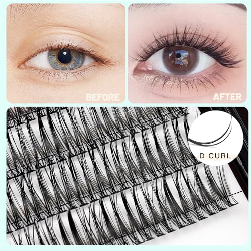 D Curl Lash Clusters 400pcs Volume Lashes 8-10-12-14mm Mix