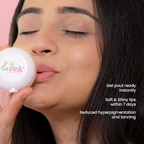 La Pink Strawberry Natural Tinted Lip Balm with Shea & Kokum Butter | Nourished & Soft Lips | 100% Microplastic Free Formulation | 15 gms