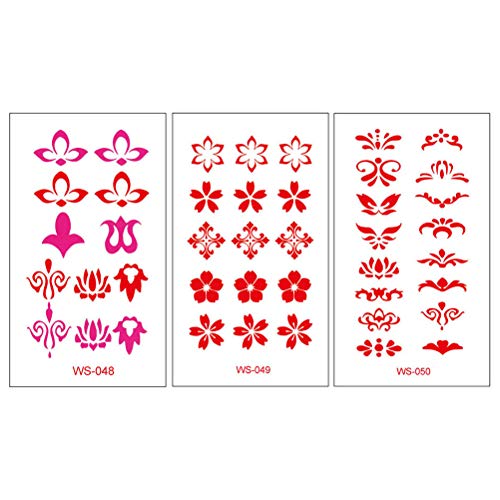 Temporary Forehead Tattoo Stickers - Chinese Style 30 Sheets