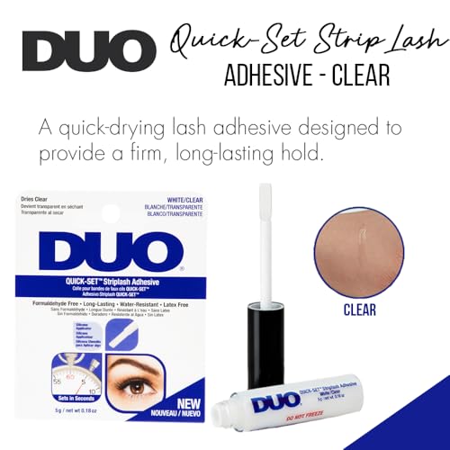 DUO Quick-Set Clear Eyelash Adhesive, 0.18 oz