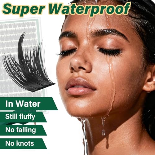 200D Volume Lash Clusters with Spikes - 12-20mm D Curl DIY Eyelash Extensions