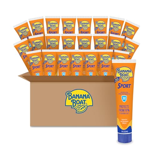Banana Boat Sport Ultra SPF 30 Sunscreen Lotion, 1Fl Oz, Travel Size Sunscreen SPF 30, Banana Boat Sunscreen SPF 30 Lotion, Oxybenzone Free Sunscreen, Sunblock Lotion Sunscreen, Mini Sunscreen, 1Fl Oz