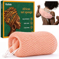 Pink African Net Sponge with Knots - Exfoliating Washcloth for Shower & Bath