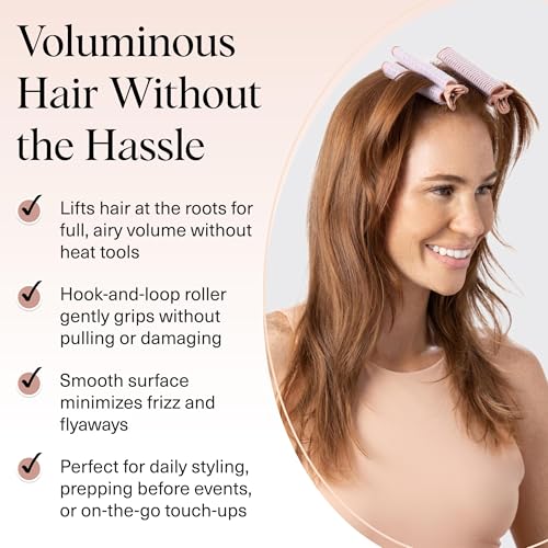 Volumizing Hair Roller Clips for Heatless Root Lift - 2-Pack Terracotta