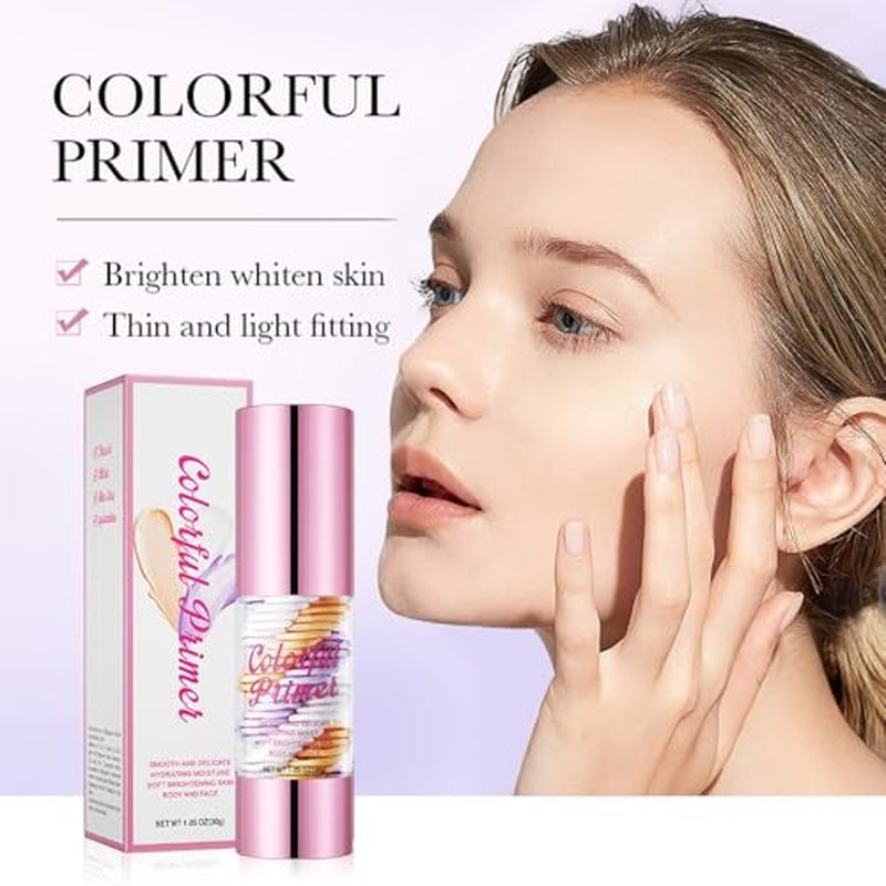 3 In 1 Primer for Face Before Makeup, ??One Step Color Corrector, Oil Control?? Waterproof & Sweat-Proof??, Suitable for All Skin Types
