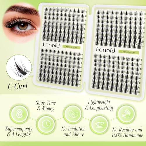 Manga Lash Clusters 320Pcs 10-16mm C Curl DIY Eyelash Extensions