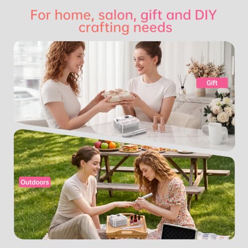 Christie Shelly Silver Efile Nail Drill Kit with Bits for Acrylic Gel Removal & Polishing