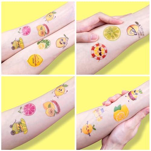 96 PCS Lemon Temporary Tattoos for Kids - Party Favors