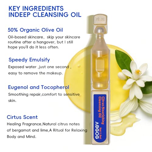 Citrus Nourishing Cleansing Oil - Travel Makeup Remover, 30 Count