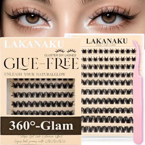 Self Adhesive Eyelash Clusters D Curl 8-16mm Wispy Press On