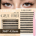 Self Adhesive Eyelash Clusters D Curl 8-16mm Wispy Press On