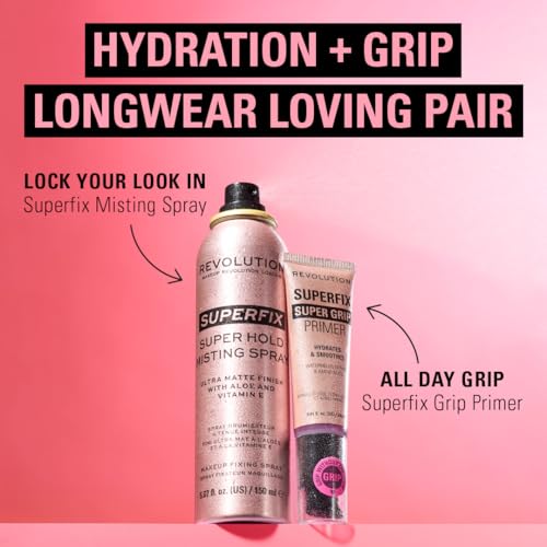 Revolution Superfix Grip Primer - Hydrating Gel Makeup Primer, 0.81 fl oz