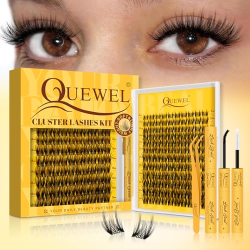 QUEWEL Lash Clusters Kit 0.03mm Ultra-Fine Band 120PCS