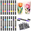 Temporary Tattoo Markers Kit – 16 Colors & 80 Stencils