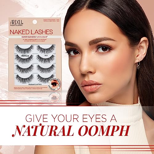Ardell Naked Lashes 421 Natural Look False Eyelashes, 4 Pairs Pack