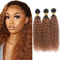 T1B30 Curly Wave Human Hair Bundles 18-22 Inch