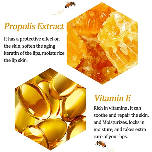 6 PCS Bee Lip Balm Lip Mask Honey Pot, Mothers Day Gifts, Honey Balm Lip Mask Overnight Moisturizing Lip Balm,Sleeping Lip mask Hydrating Prevention Dry & Cracked,Party Favors Birthday Gifts for Women