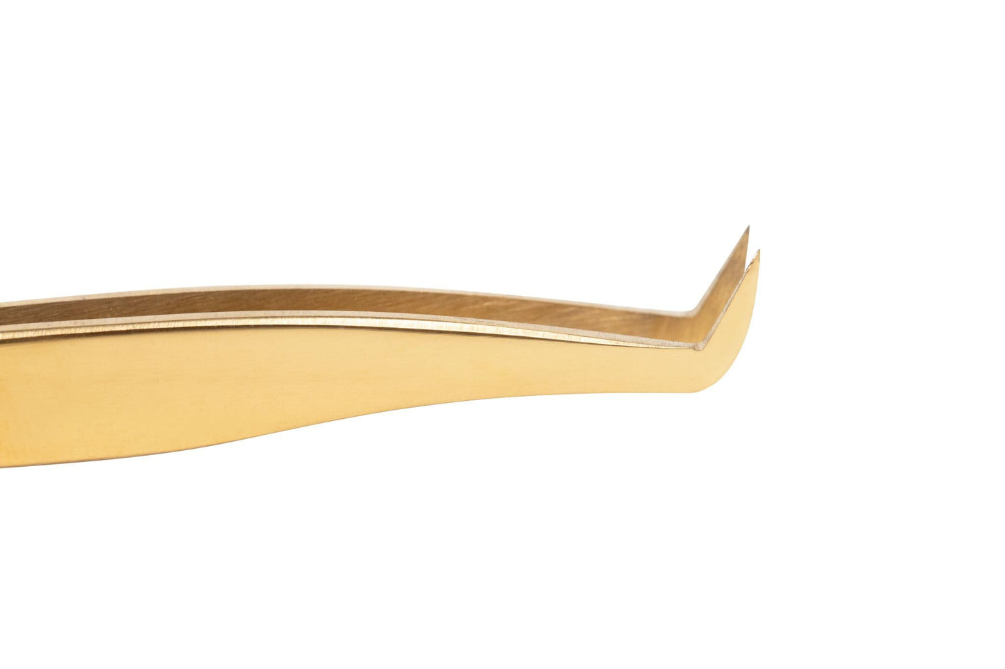 GEM Volume Boot Lash Tweezer by SoCal Beauty – Gold Precision Eyelash Tweezer for Eyelash Extensions with mm Measurement – Professional Tweezers for Eyelash Extension & Volume Fan