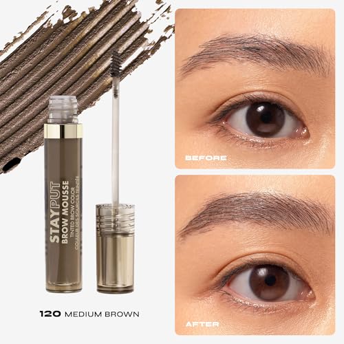 Milani Stay Put Tinted Brow Mousse, Medium Brown
