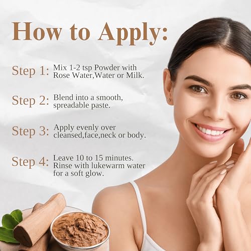 100% Pure Sandalwood Powder (Chandan) ? Ayurvedic Face Pack, Mask & Tilak for Glowing Skin, Natural Cleansing & Soothing Powder, 100 g / 3.52 oz