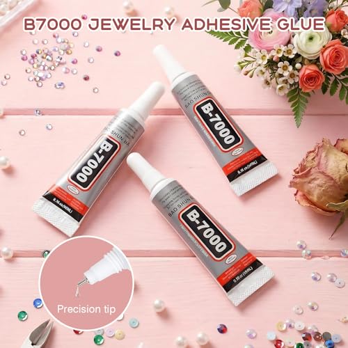36000Pcs 72 Colors Resin Rhinestones Kit with B7000 Glue & Tweezers