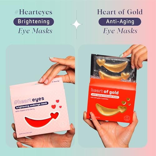 SpaLife Heart-Shaped Hydrogel Undereye Mask | Anti-Aging & Hydrating Hydrogel Undereye Patches for Puffy Eyes, Wrinkles & Dark Circles | 24 Total Patches | Valentine's Day Gifts for Women