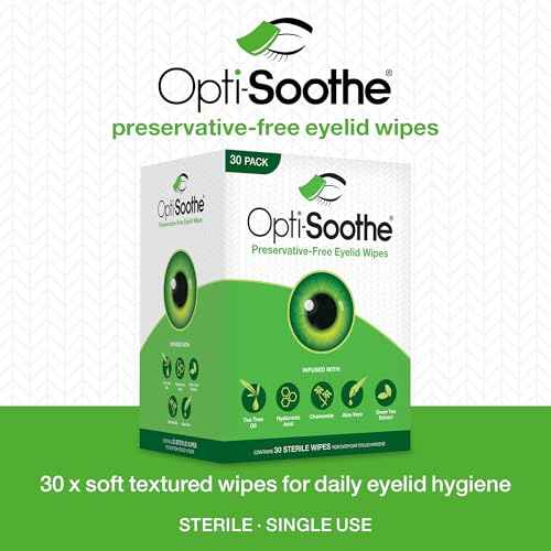 Opti-Soothe Preservative-Free Eyelid Wipes - 30 Moist Towelette For Daily Eyelid Cleaning - Preservative-free - Soothing, Moisturising, Natural Ingredients