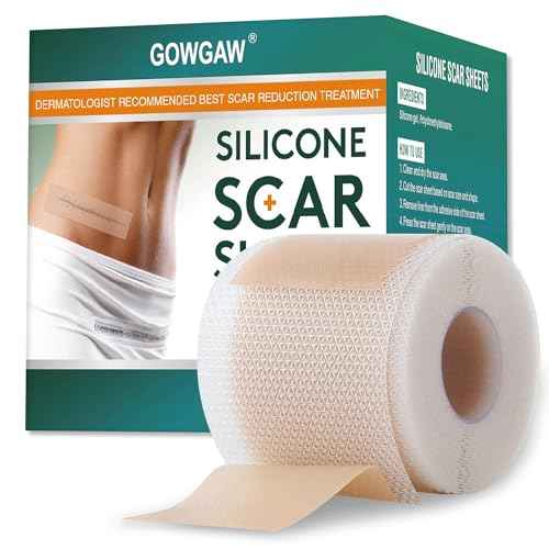 Medical Grade Silicone Scar Sheets, Silicone Scar Tape (1.6¡±x 60¡± Roll-1.5M), Professional Scar Removal Treatment, Reusable Silicone Scar Strip for Keloid, C-Section, Surgery, Burns, Acne Etc