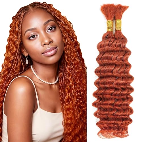 Ginger Deep Wave Braiding Hair 16 Inch - 2 Bundles 100g
