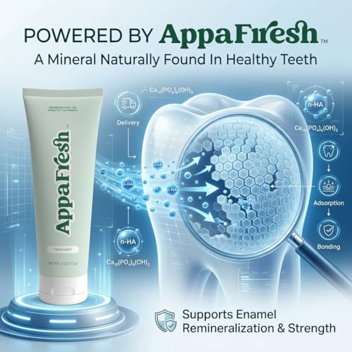 Hydroxyapatite Fluoride-Free Toothpaste for Enamel Repair & Sensitive Teeth – Appafresh 4oz